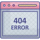 404 Error Message  Icon