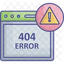 404 Error Message  Icon