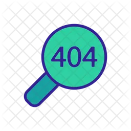 404 Error Search  Icon