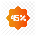 45 Percent Discount Sale Icon