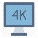 4 K Monitor Screen Icon