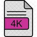 4 K File Format Icon
