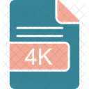 4 K Arquivo Formato Ícone