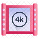 4 K Movie 4 K Filmstrip Digital Film Icon