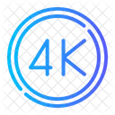 4 K K Film Multimedia Icon