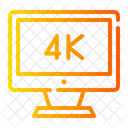 4 K Television Video Icon