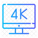 4 K Television Videos Icon