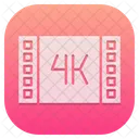 4 K Video Movie Icon