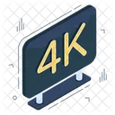 4 K Resolution 4 K Screen 4 K Display Symbol