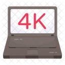 4 K Screen 4 K Laptop 4 K Display Icon