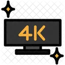 4 K Screen Uhd Icon