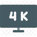 4 K Display Video Icon