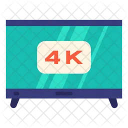 Televisión 4k  Icono