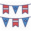 4th July Buntings  Icon