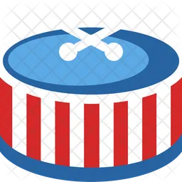 4th July US Independence Drum  Icon