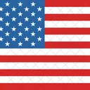 4th July US Independence Flat Usa Flag  Icon