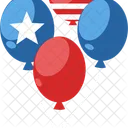 Th July Us Independence Four Balloon Icon