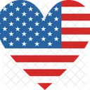 4th July US Independence Love  Icon