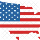 Th July Us Independence Map Icon