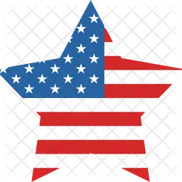 4th July US Independence Star  Icon
