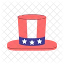 4th Of July Hat Independence Day Usa Patriotism Icon