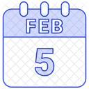 5 De Febrero Fecha 5 5 De Febrero Icono