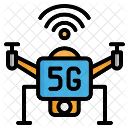 5 G Drohne  Symbol