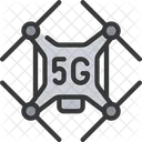 5 G Drohne  Symbol