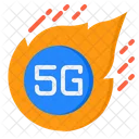 5 G Geschwindigkeit  Symbol