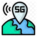 5 G Location Network 5 G Icône