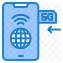 5 G Mobile Sim  Icon