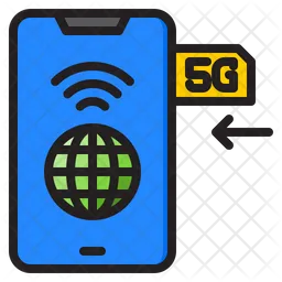 5 G Mobile Sim  Icon