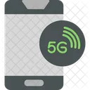 5 G Network On Smartphone  Icon