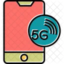 5 G Network On Smartphone  Icon