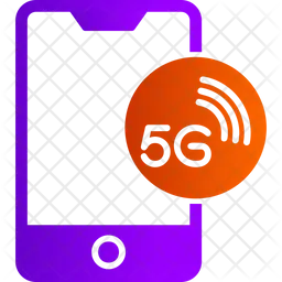 5 G Network On Smartphone  Icon