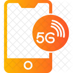 5G-Netzwerk auf dem Smartphone  Symbol