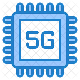 5 G Processor Chip  Icon