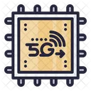 5 G Prozessorchip  Symbol