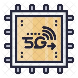 5 G Prozessorchip  Symbol