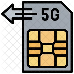 5G SIM 카드  아이콘