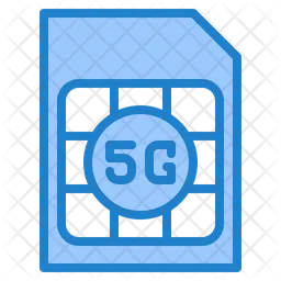 5 G Sim Card  Icon