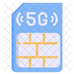 5G SIM 카드  아이콘