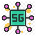 5 G Verbindung G 5 Netzwerk 5 G Netzwerk Symbol