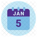 Januar Datum Kalender Icon