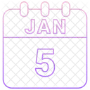 January Date Calendar Icon