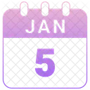 Janvier Date Calendrier Icon