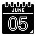 5 Juni Juni Kalendertag Symbol