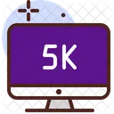 5 K Fernseher  Symbol