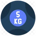 5 kg Langhantelscheibe  Symbol