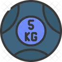 5 kg Langhantelscheibe  Symbol